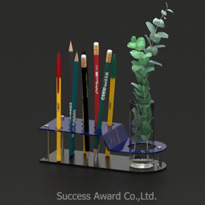 ภาพ 3D ออกแบบแท่นวางปากกา ตั้งโต๊ะ อะคริลิค
