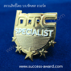 เข็มกลัดฉลุเหลืองกัดกรด